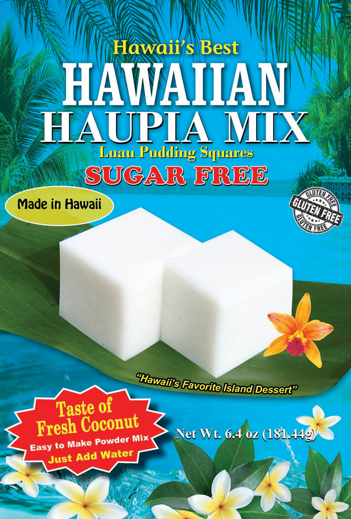 (5 BAGS - EXTRA VALUE PACK, $6.99 EACH) SUGAR FREE HAUPIA MIX (Coconut Pudding Luau Squares)