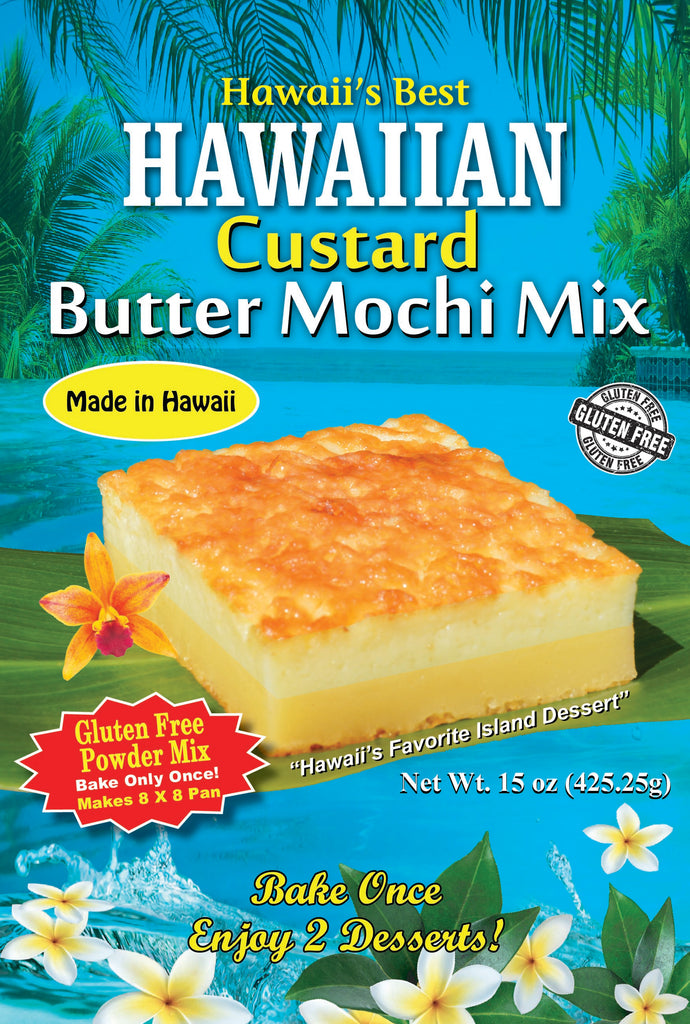 Free Shipping! (10 BAGS - EXTRA VALUE PACK, $6.49 EACH!) HAWAIIAN CUSTARD BUTTER MOCHI MIX.