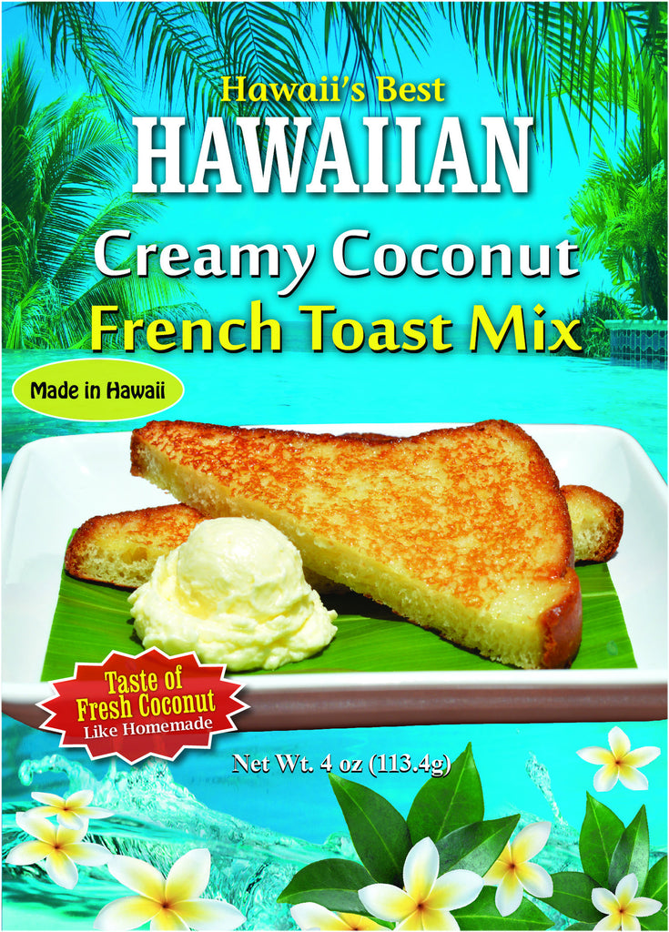 (1 BAG) CREAMY COCONUT FRENCH TOAST MIX (4 oz package), Makes approx 12 slices of french toast