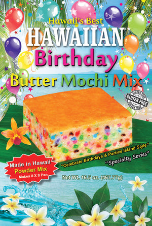 (1 BAG) BIRTHDAY BUTTER MOCHI MIX, Specialty Item, Makes 8x8 pan, Gluten Free!